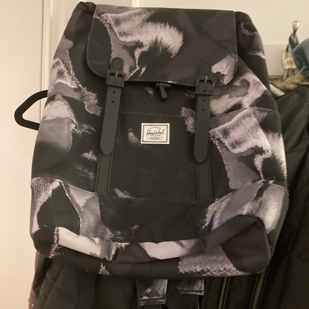 NWOT Black & Gray Patterned Little America Backpack